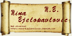 Mina Bjelopavlović vizit kartica